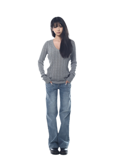 Low-Rise Straight Jeans