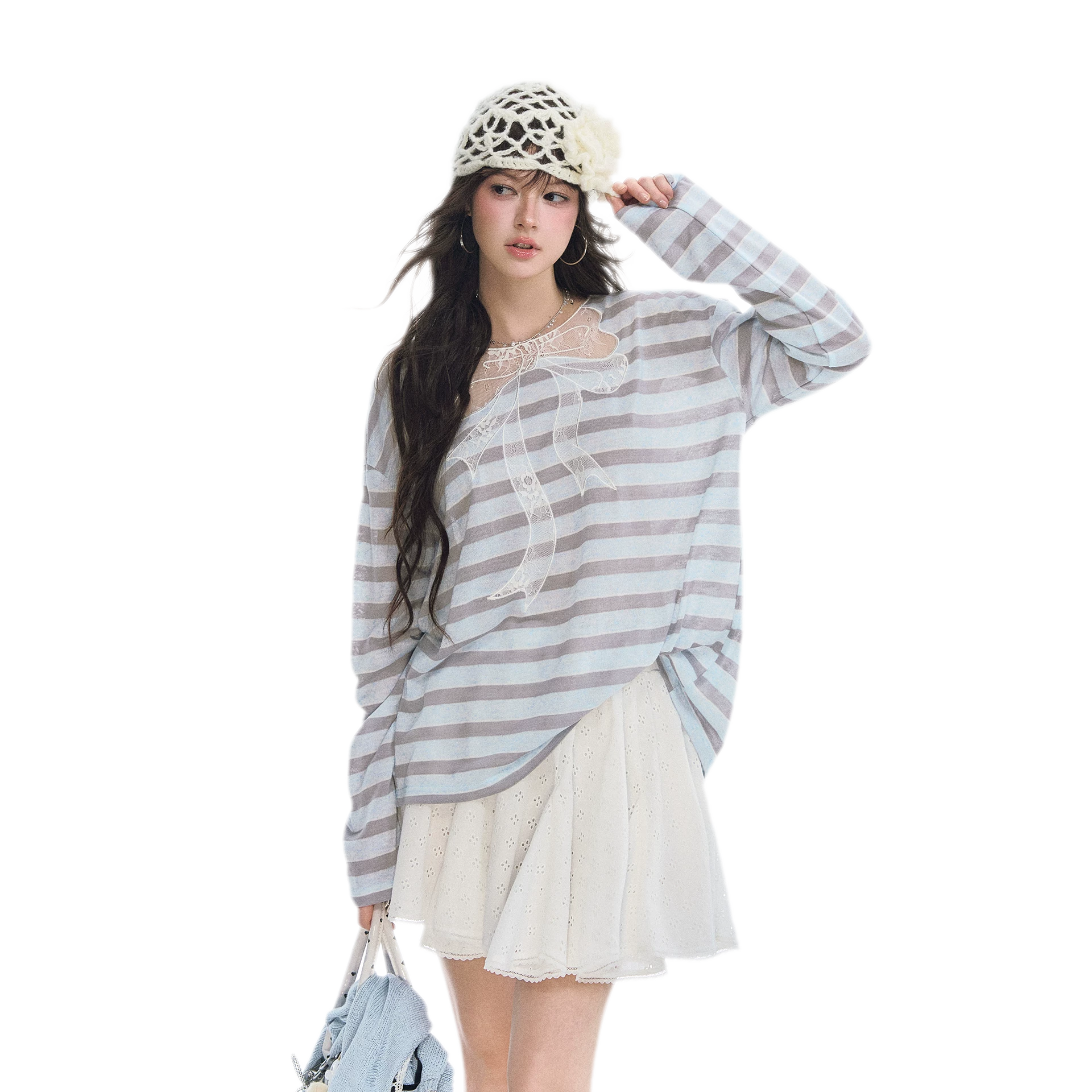 Eyelet Embroidered Lace Mini Skirt