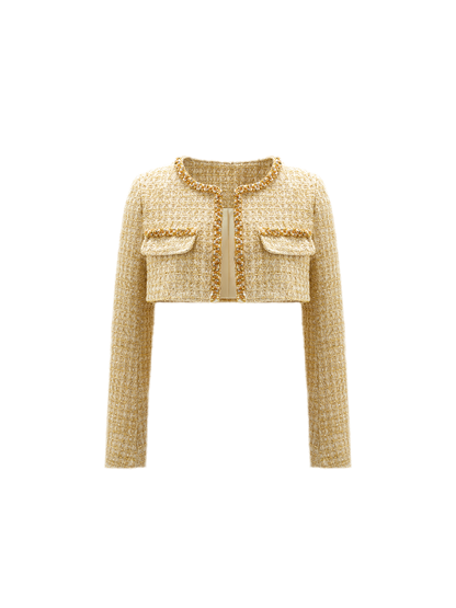 Golden Tweed Corset Set