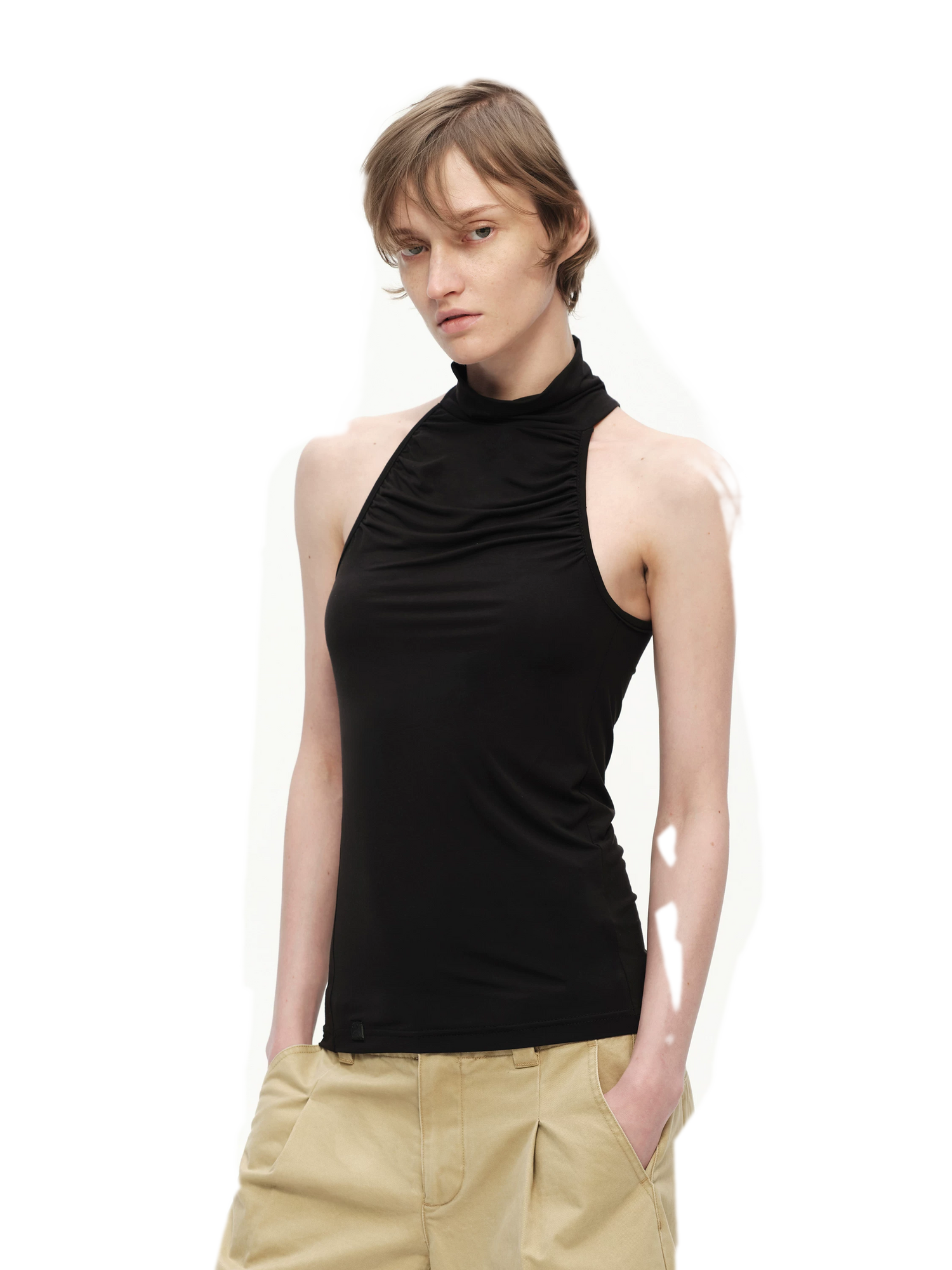 Modal Halter High Neck Tank