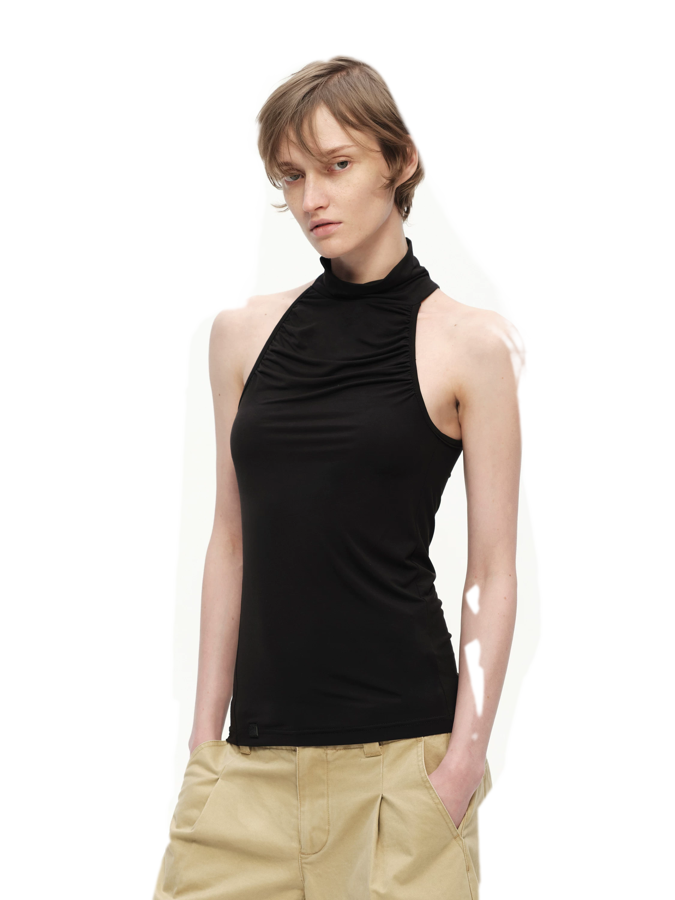 Modal Halter High Neck Tank