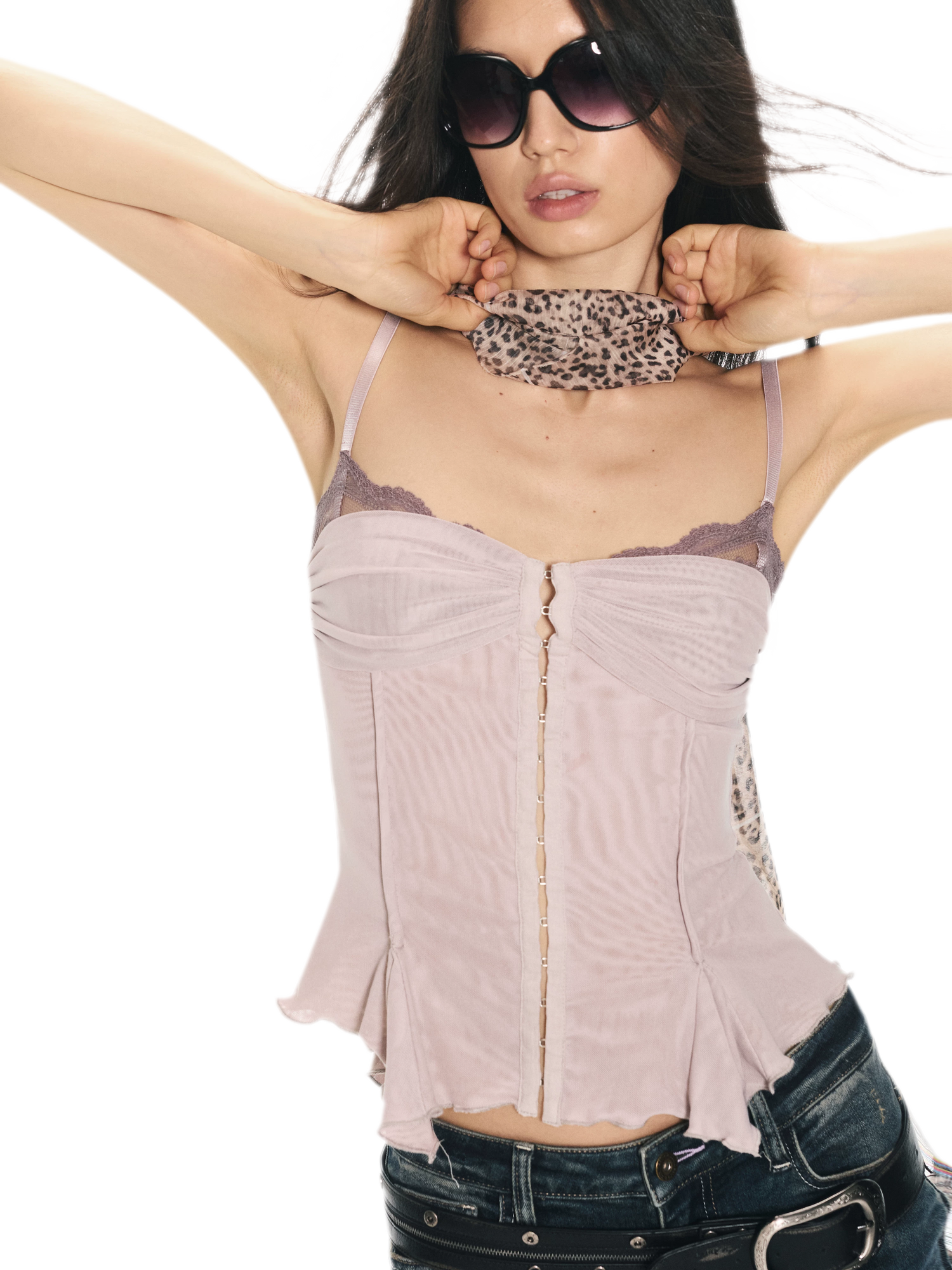 Original Lace Splicing Mesh Camisole