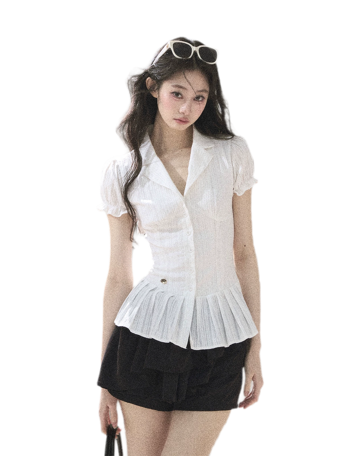 Textured Puff Sleeve Blouse