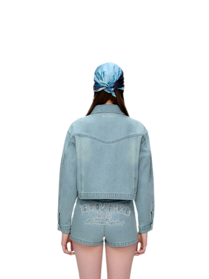 Bear Denim Zipped Shirt