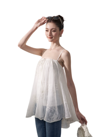 Sheer Chiffon A-Line Cami
