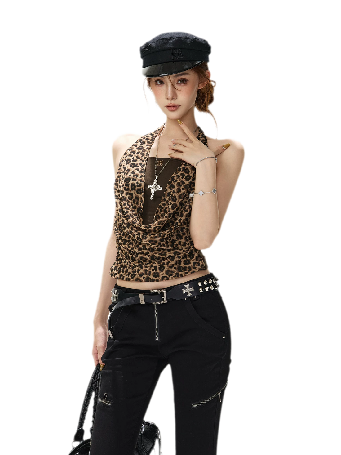 Leopard Sheer Halter Top