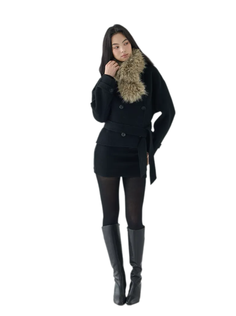 Double-Faced Cocoon Wool Coat