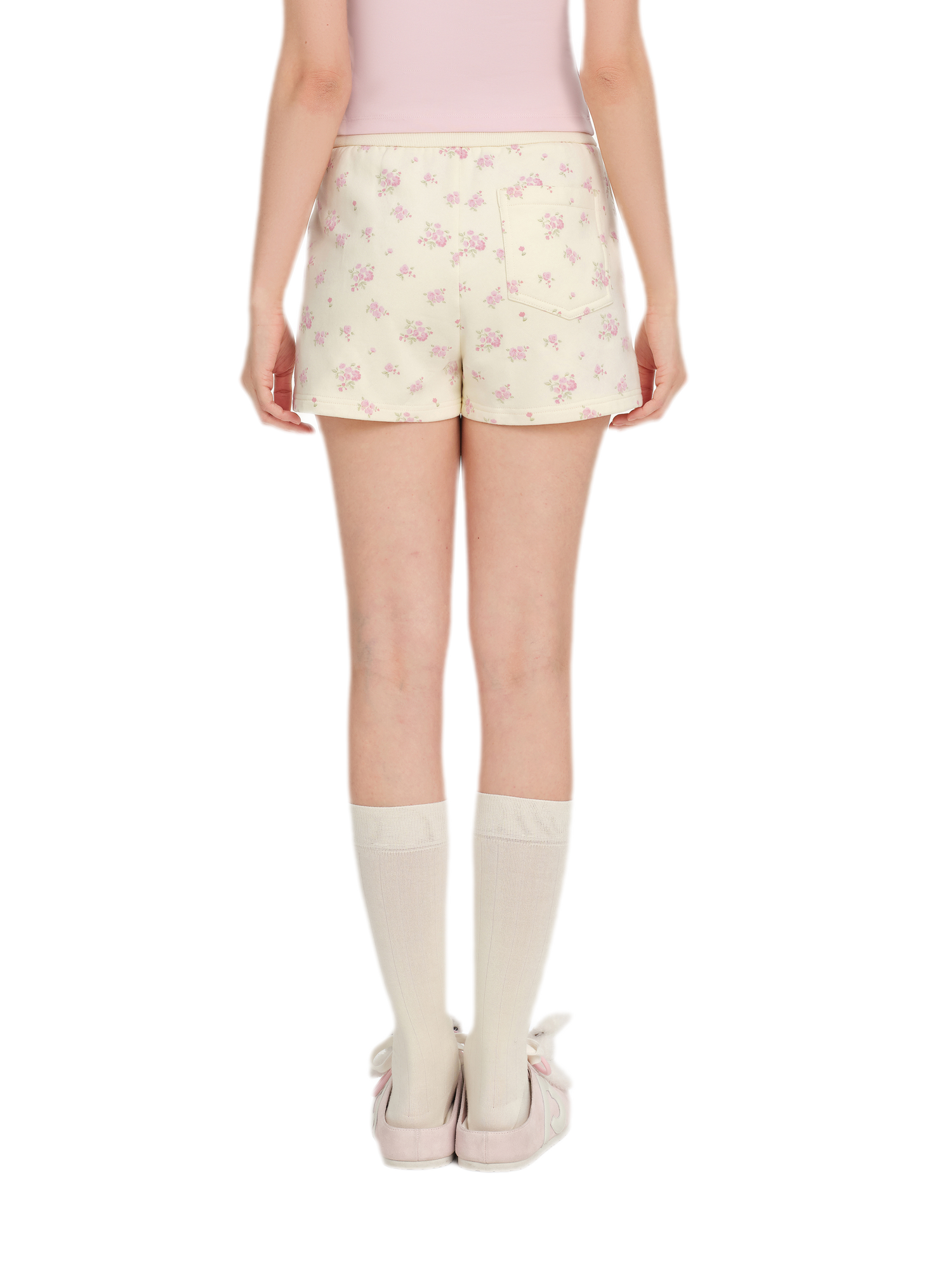 Floral Cotton Sweat Shorts