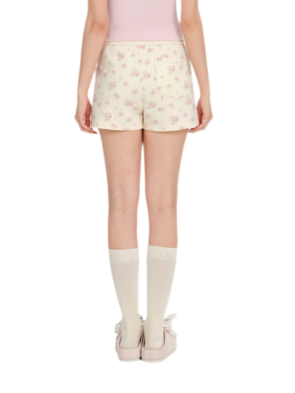 Floral Cotton Sweat Shorts