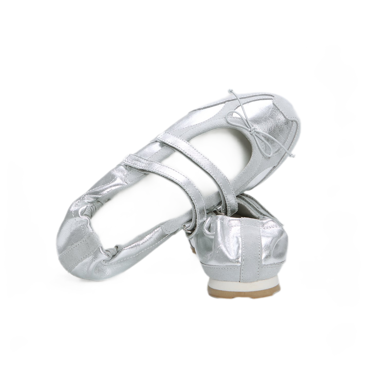 Ruched Ballet Strap Shoes