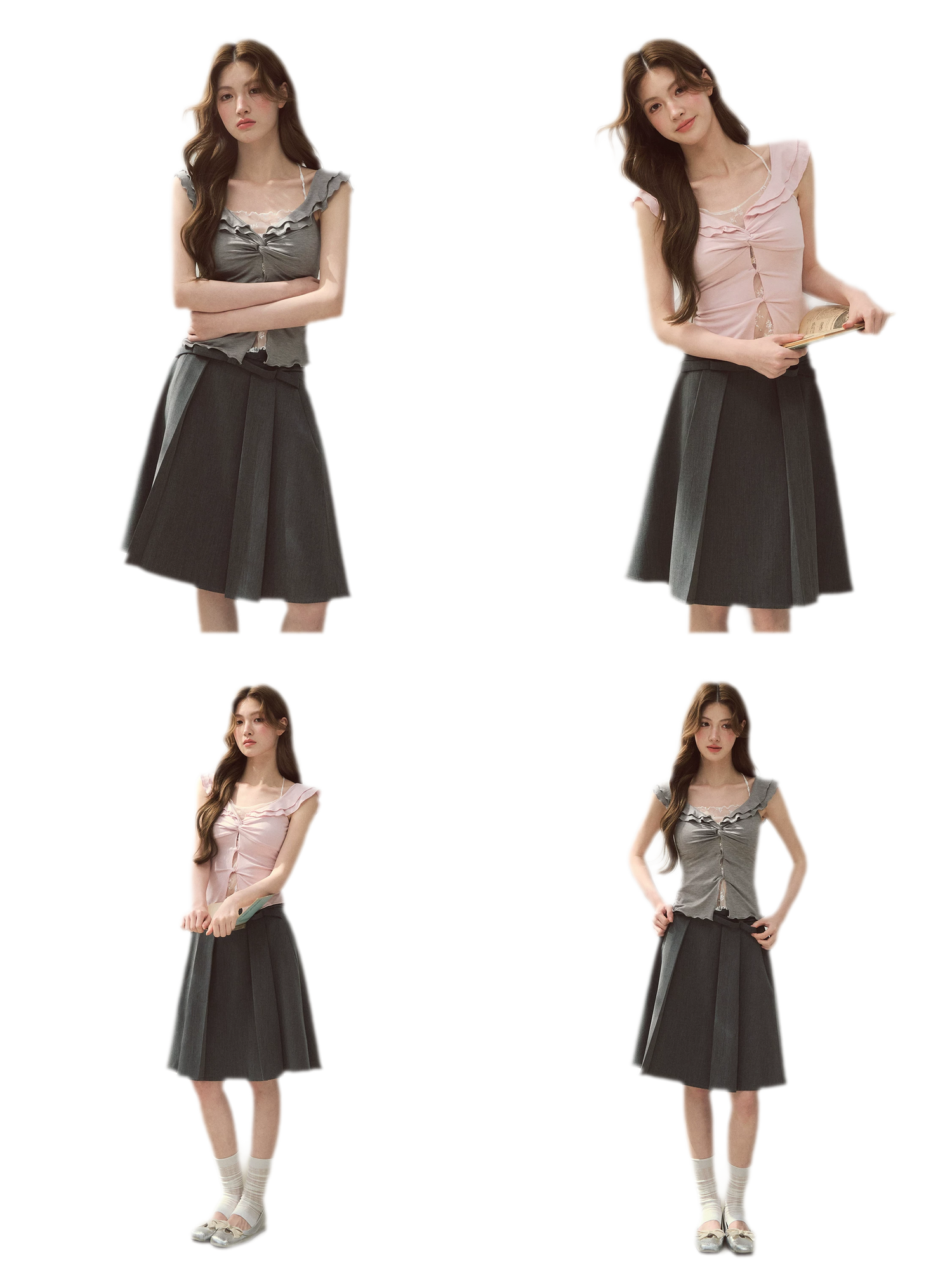 Ruffle Knot Fitted Top