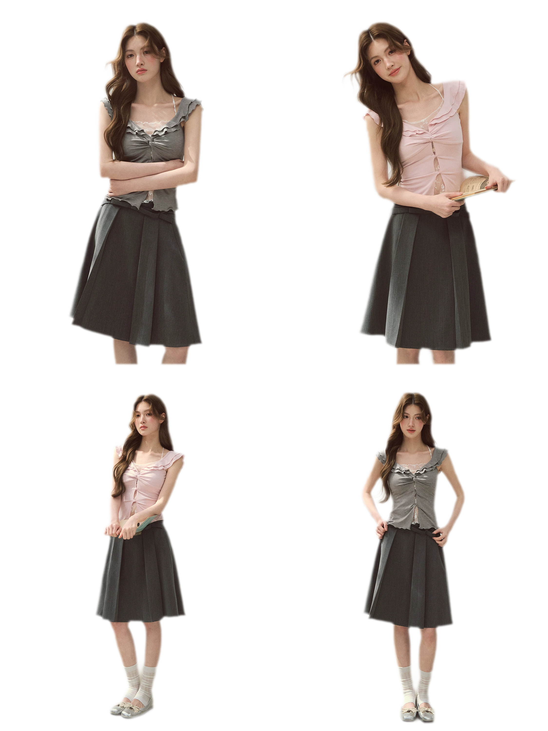 Ruffle Knot Fitted Top