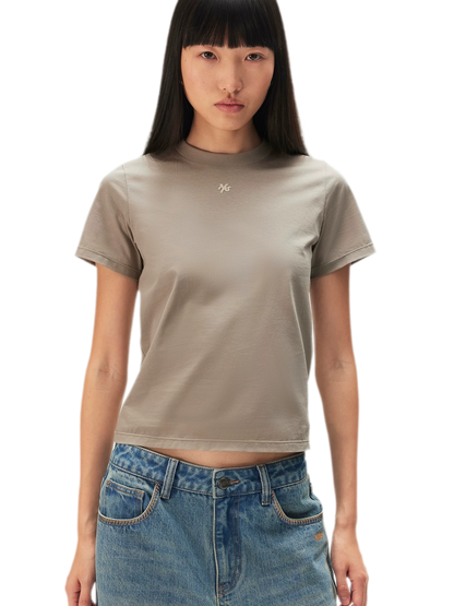 Cotton Fitted Short Tee