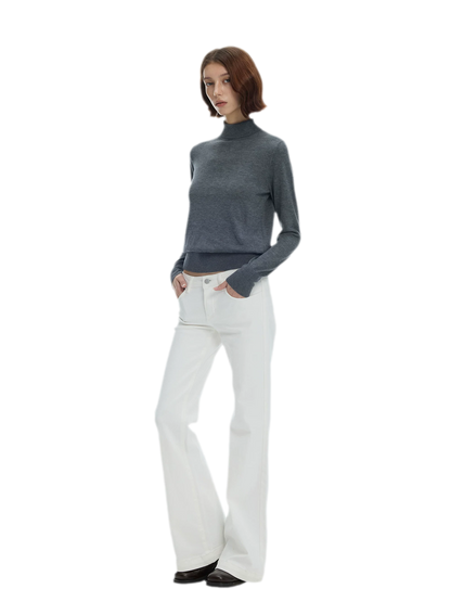 Ribbed Slim-Fit Turtleneck Knit