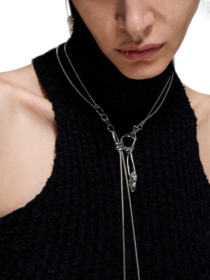 Punk Fishbone Necklace