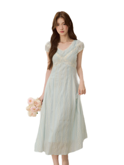 Embroidered Waist Dress