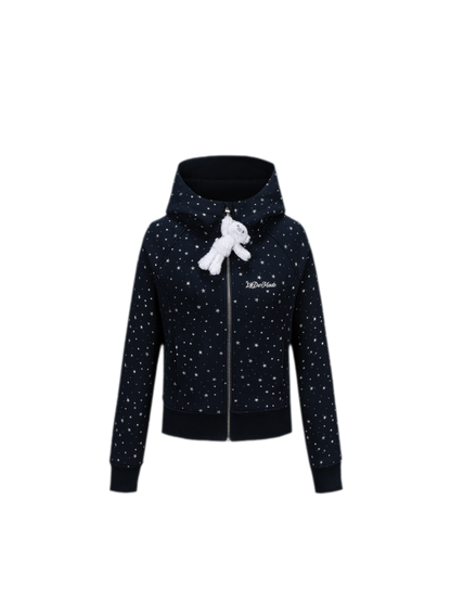 Starry Slim-Fit Hooded Sweatshirt