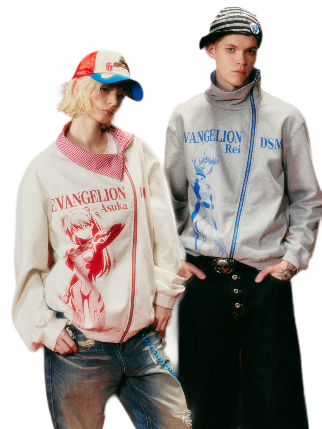 DSM x EVA Diagonal Zip Hoodie Cardigan