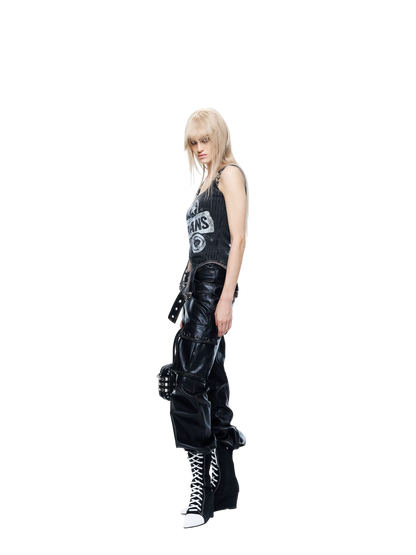 Lightweight Spicy Girl Tank Top with Distressed