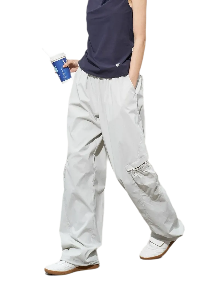 Quick-Dry Ruffle Wide-Leg Pants
