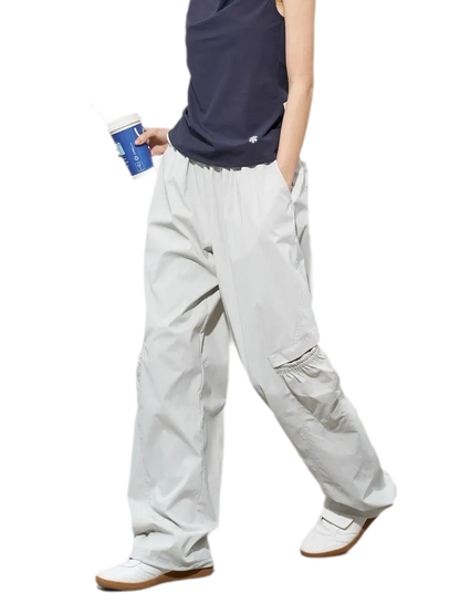 Quick-Dry Ruffle Wide-Leg Pants