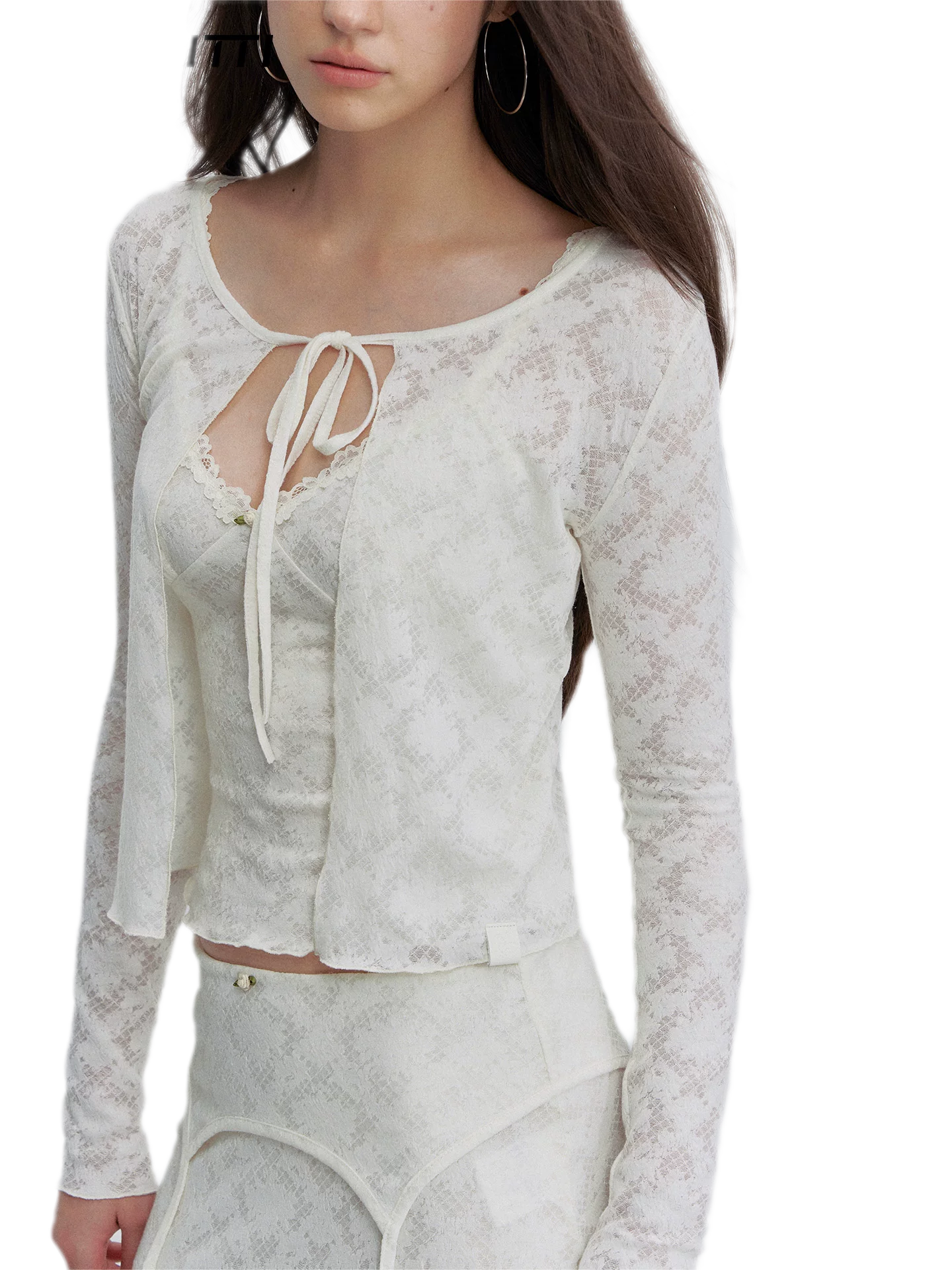 Textured Lace Three-Piece Set