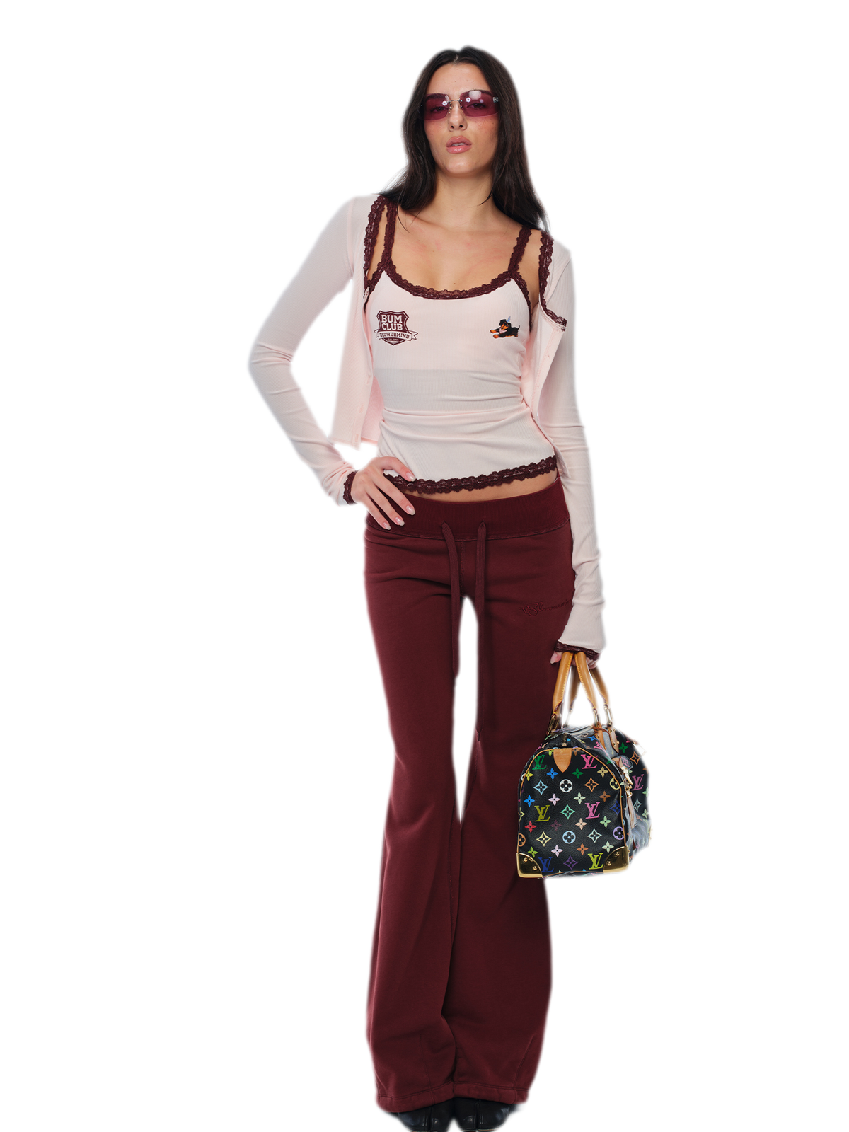 Áo camisole họa tiết viền ren
