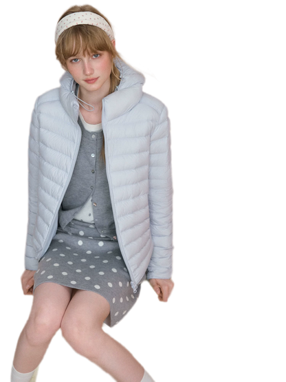 Lightweight Quilted Hooded Down Jacket