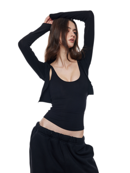 Viscose Camisole Cardigan Set