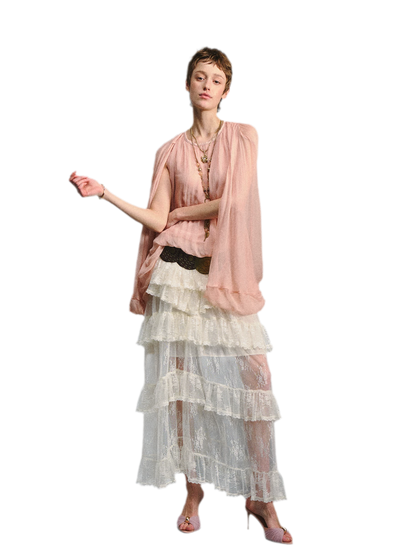 Cape Chiffon Blouse