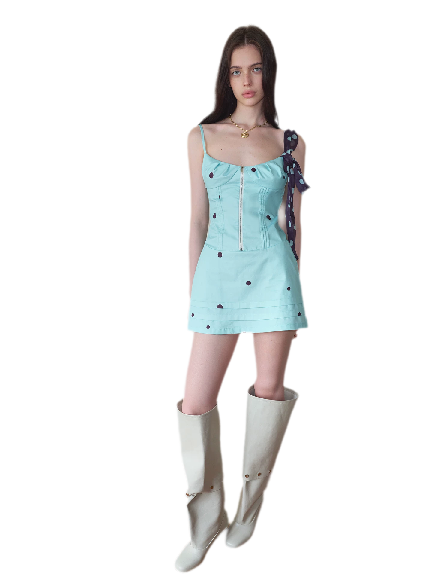Polka Dot Tied Dress