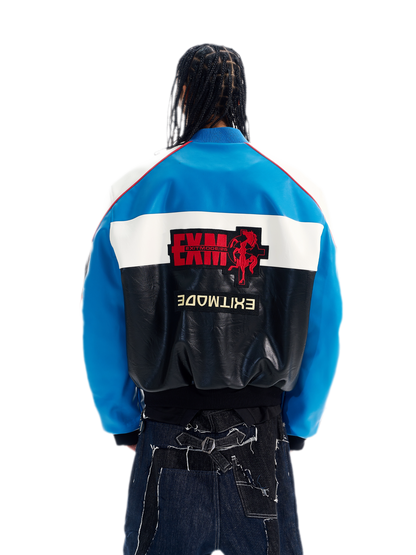 Contrast Embroidered Oversized Jacket