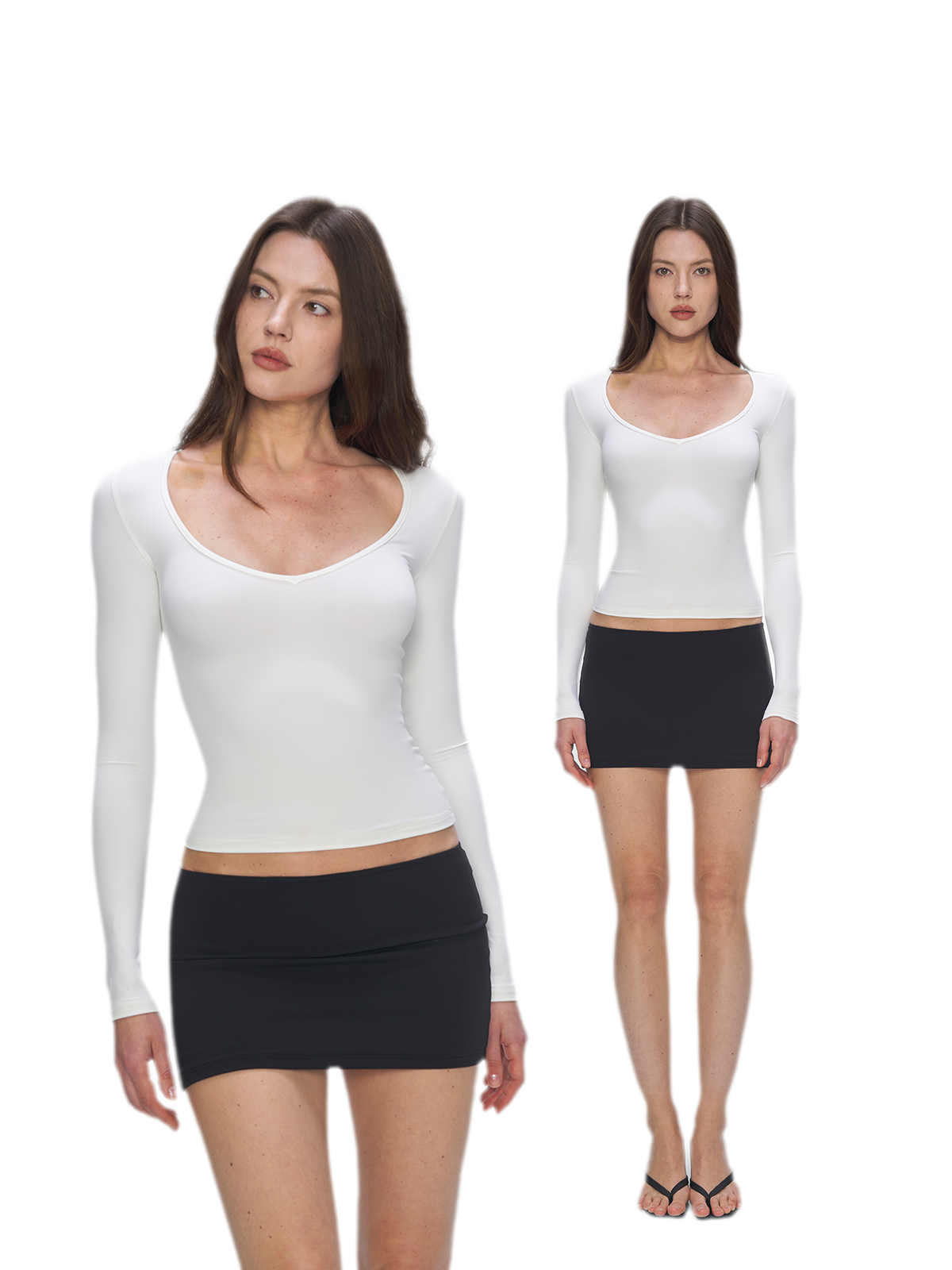 Bare-Feel V-Neck Top