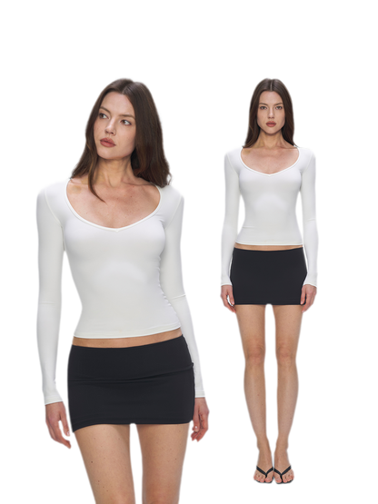 Bare-Feel V-Neck Top