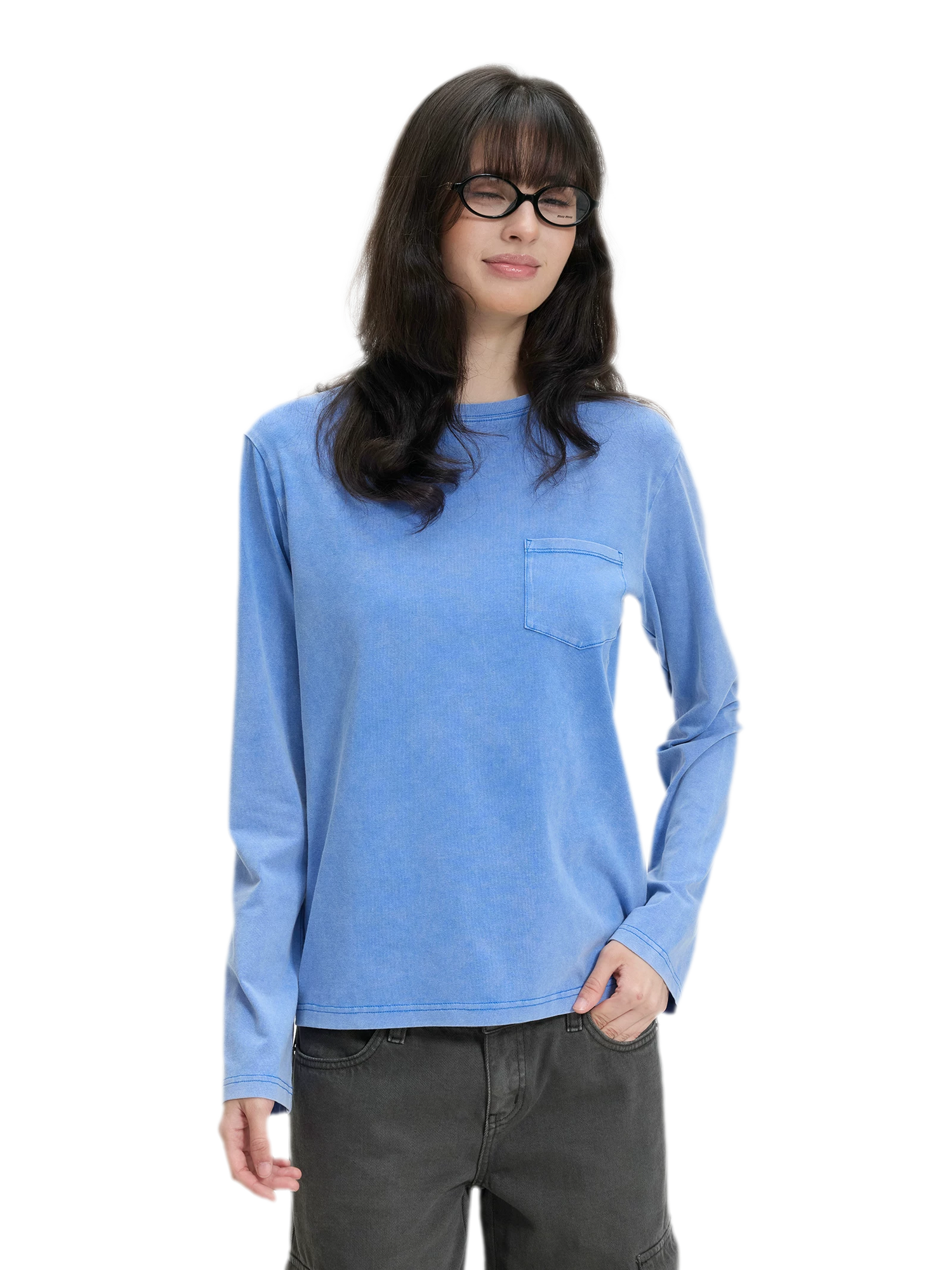 Pocket Detail Long-Sleeve T-Shirt