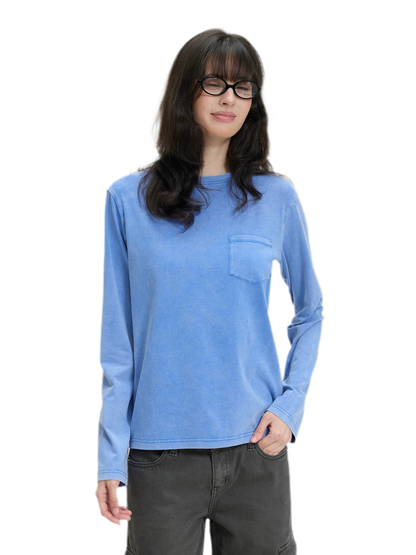 Pocket Detail Long-Sleeve T-Shirt