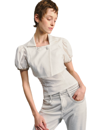 Collared Two-Piece Top