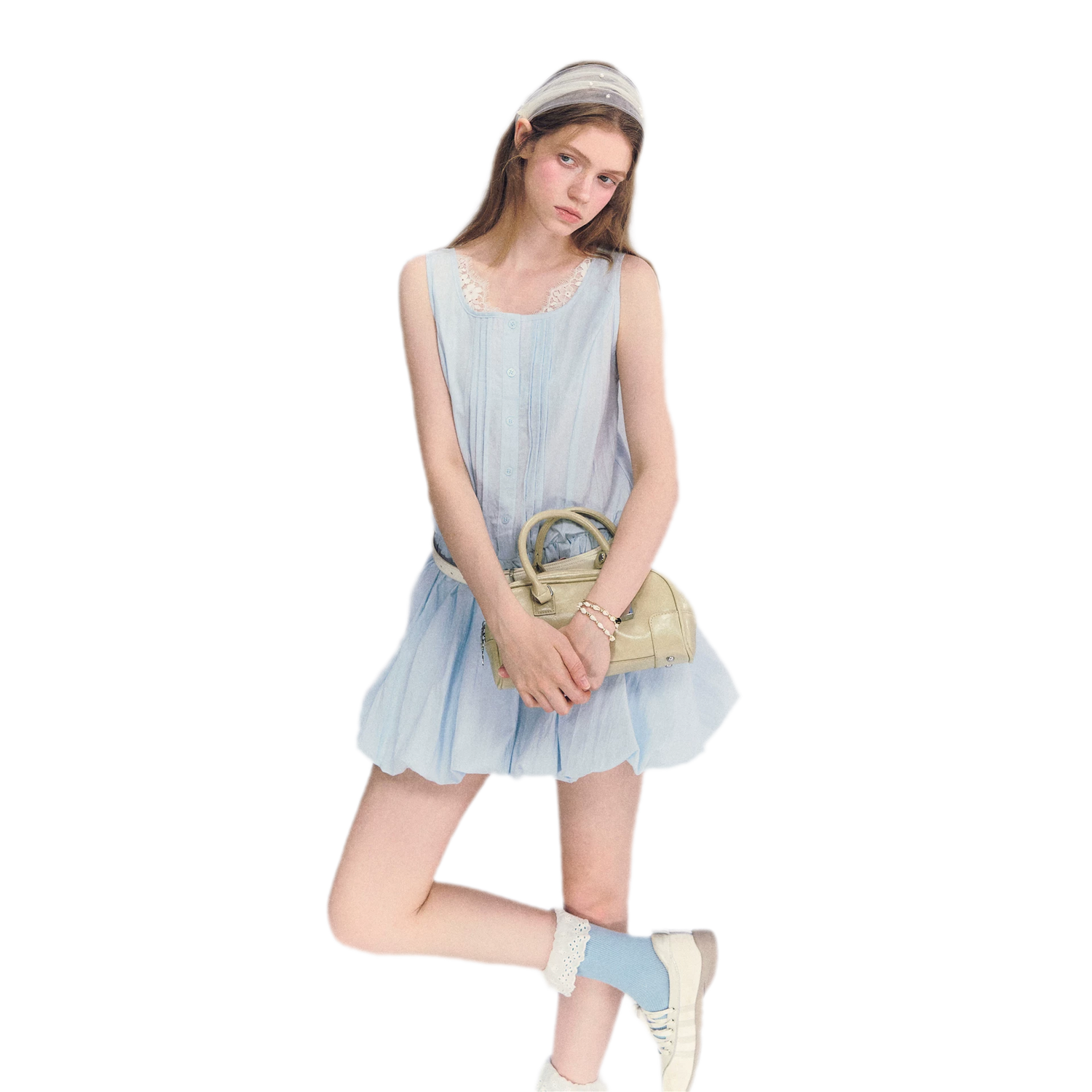 Lace Square Neck Dress