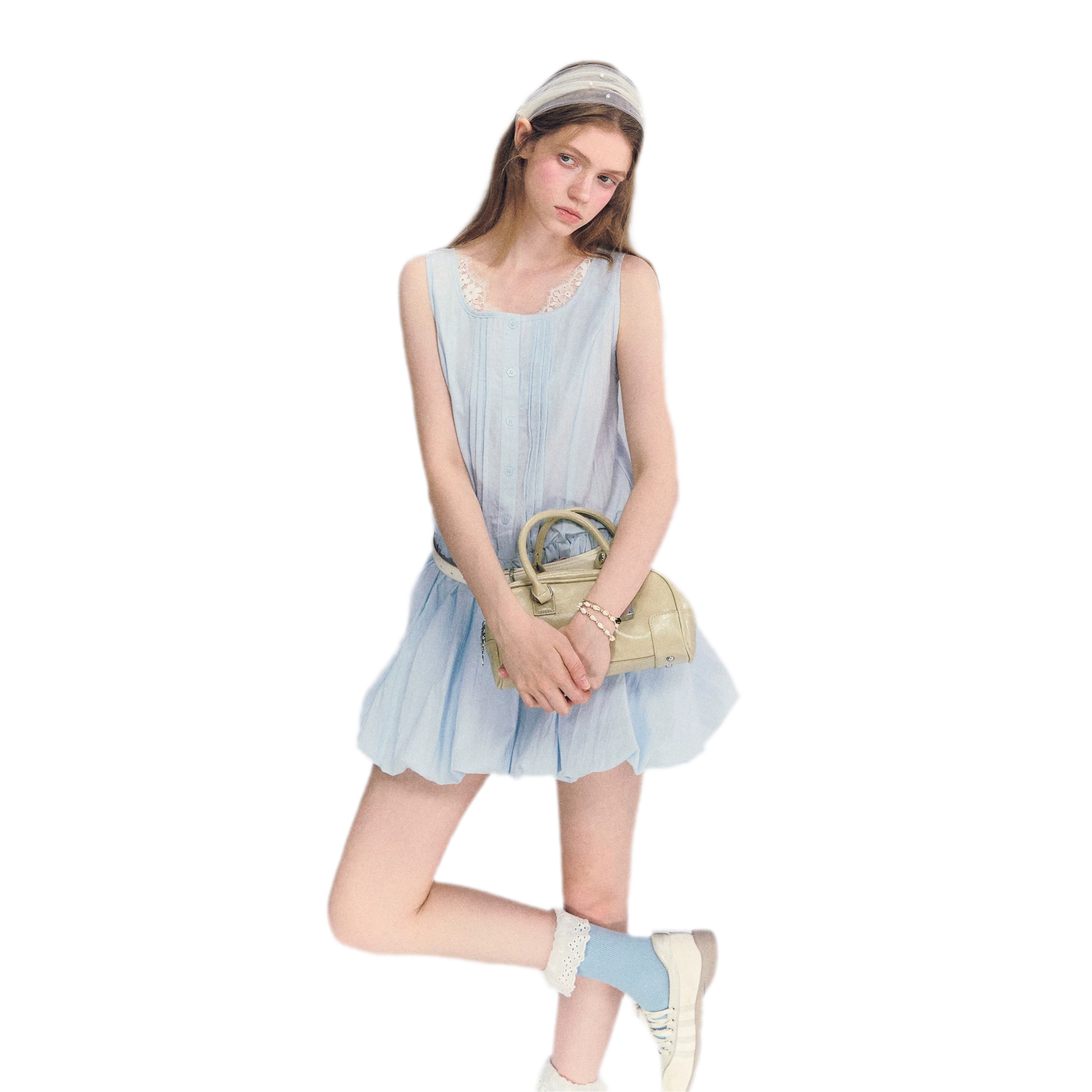 Lace Square Neck Dress