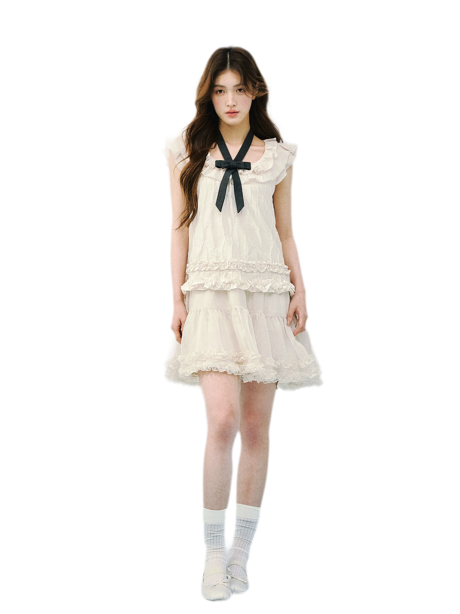 Ruffled A-Line Dress