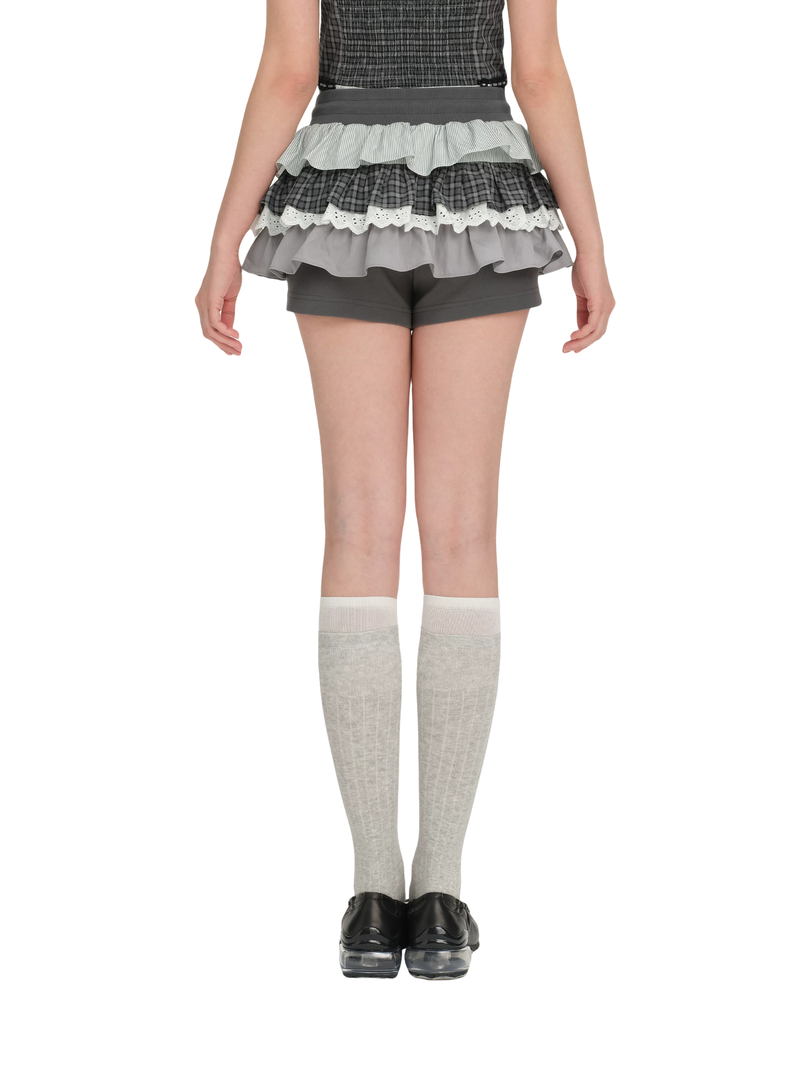 Patchwork Ruffle Shorts