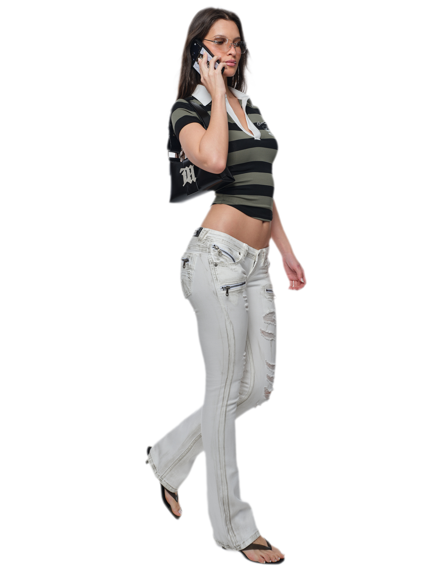 Striped Polo Shorts Set