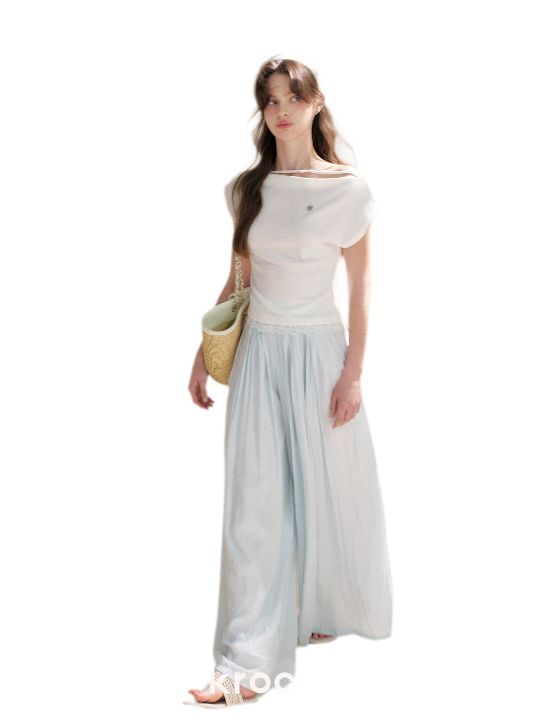 Pleated Wide-Leg Pants