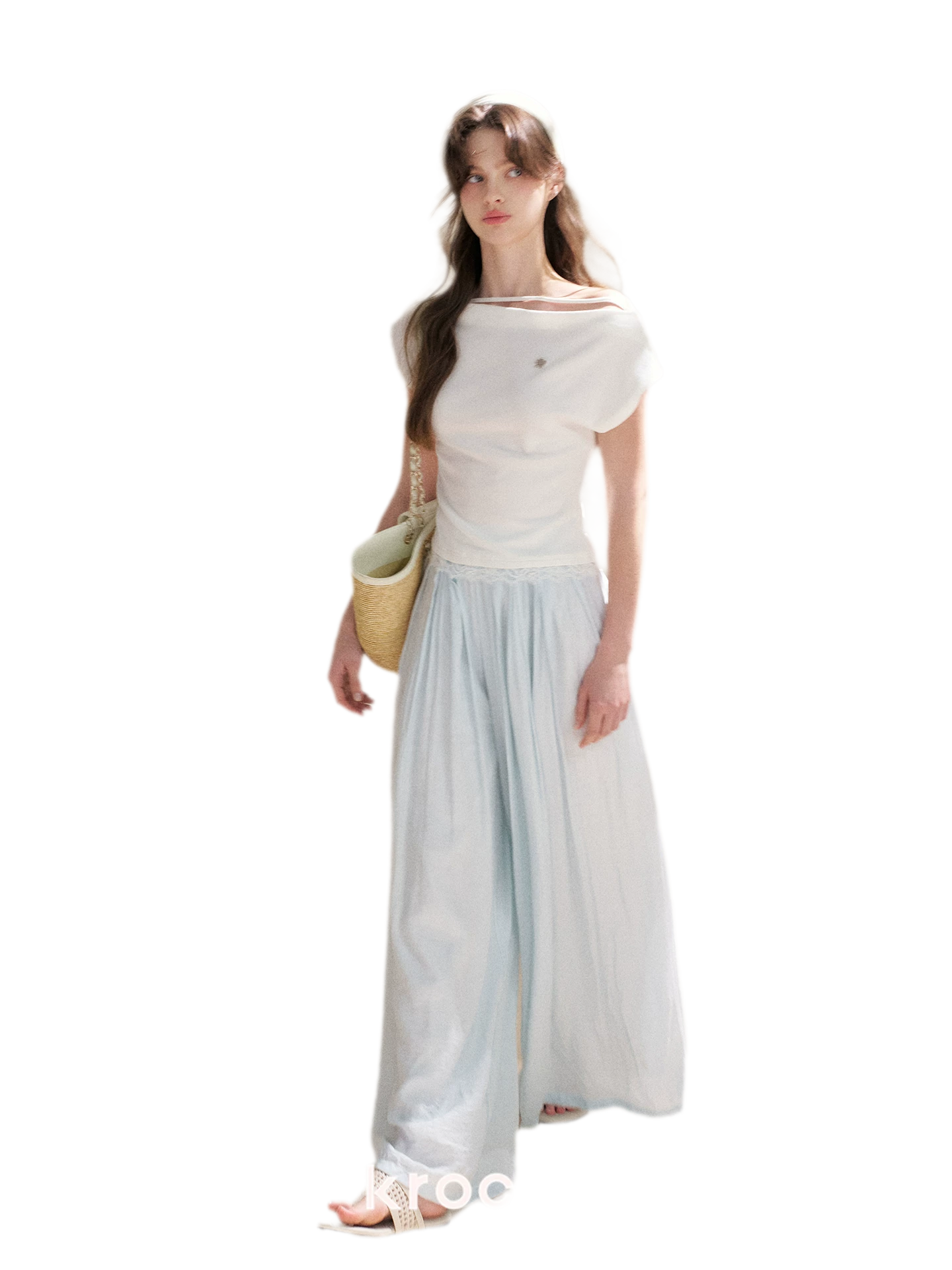 Pleated Wide-Leg Pants