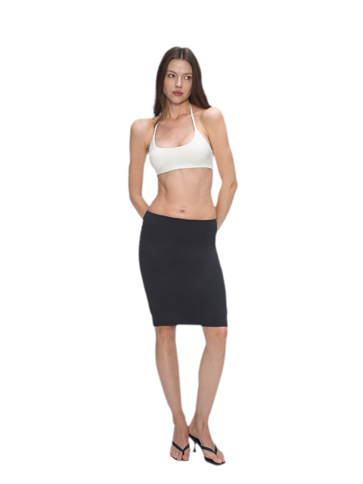 Nude Feel Layered Skirt