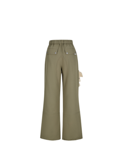 Fleece-Lined Drawstring Cargo Pants