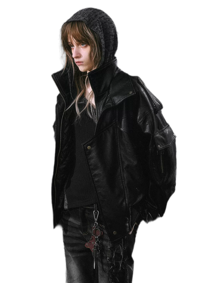Detachable Fur Collar Flight Jacket
