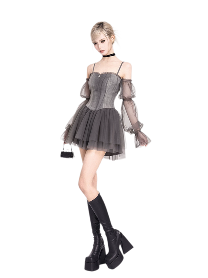 Tie-Dye Corset Tutu Dress