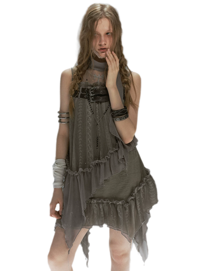 Lace Armor Mesh Dress