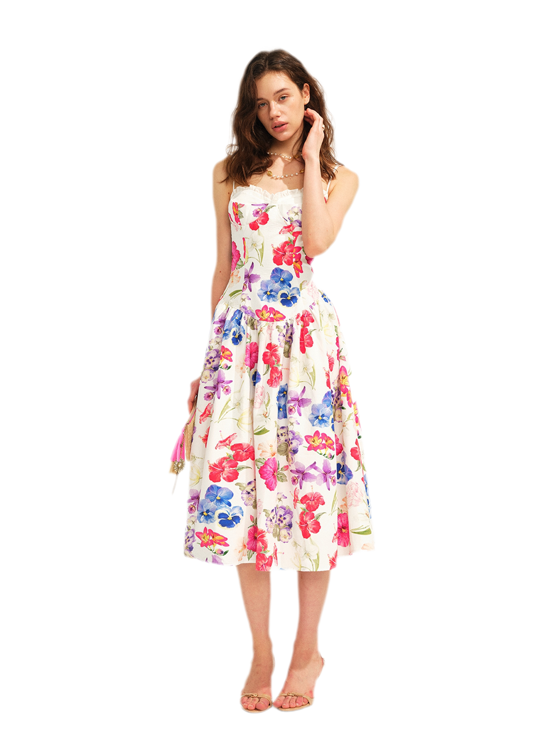 Watercolor Floral Fitted Dress